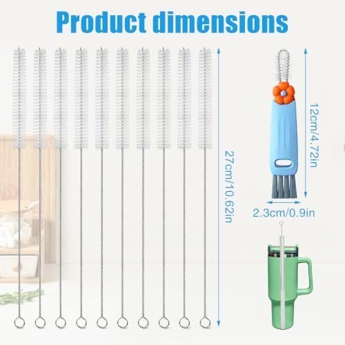 12Pcs Multifunctional Cleaning Brush, 3-in-1 Lid Cleaning Brush Set - Image 2