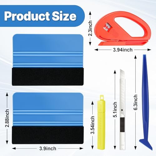 SINGARO 6PCS Vinyl Wrap Tool Kit, Window Tint Kits Include Felt Squeegee - Image 2