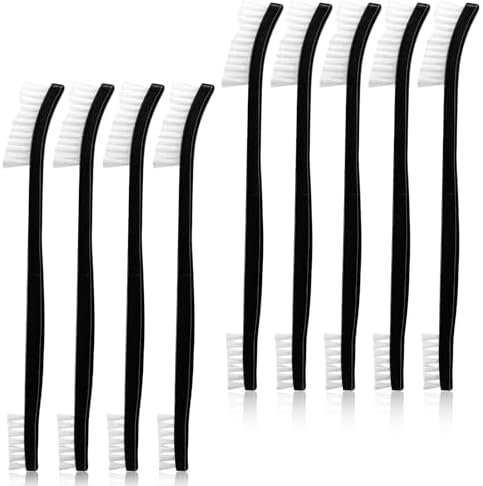 9Pcs Double-Ended Cleaning Brushes Set Nylon All Purpose Clean Brush Small by WYLIGHTINGLEVEL