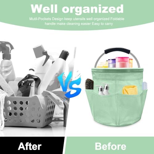Qivine 17L Cleaning Caddy with Handle, Foldable Bucket - Image 3