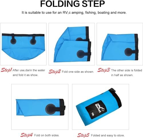 Collapsible Bucket with Handle, Waterproof, Lightweight - Image 3