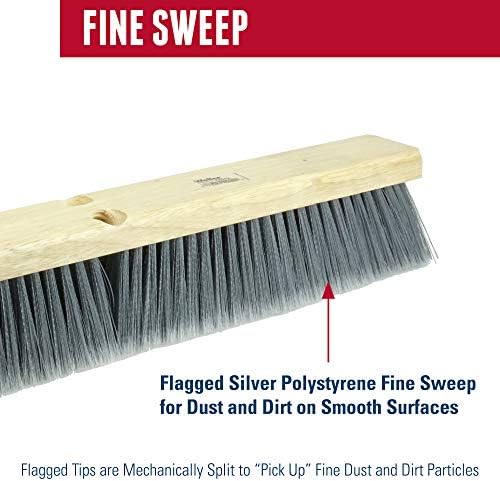 Weiler 70312 10" Bus Brush, Flagged Silver Grey Polystyrene Fill - Image 3