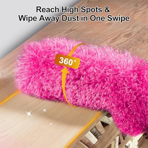 Tiumso 5-in-1 Duster with Extension Pole 100 inch Extendable Dusters - Image 3