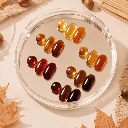 Beetles Jelly Tortoise Fall Gel Nail Polish Set 6 Transparent Fall Colors - Image 2