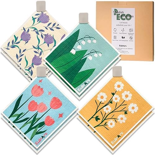 Eulnars Reusable Paper Towels, Swedish Dishcloths by Eulnars