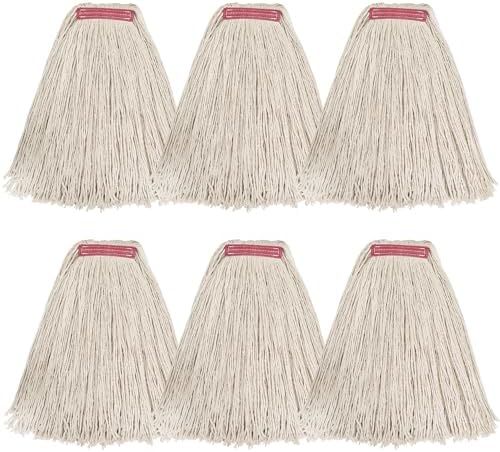 Matthew Cleaning 24oz 6Pack Cotton Floor Mop, Cotton Looped-Open String Heavy by MATTHEWCLEANINGPRODUCTS