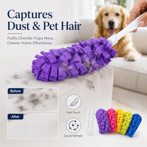 10 Pack Duster Refills with 2 Dusting Wands Reusable Pads - Image 6
