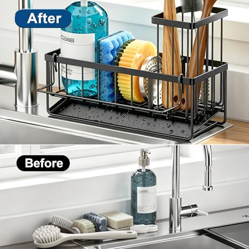 Sponge Holder for Kitchen Sink, Kitchen Sink Caddy, Kitchen Sink Sponge Holder - Image 5