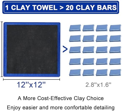 Clay Towel Auto Detailing 1 Pack, Fine Grade Microfiber Chamois Towel - Image 2