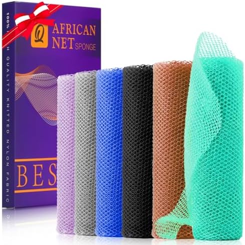 UJFQBH 6 Pieces African Bath Sponge African Net Long Net Bath Sponge by BuyNow