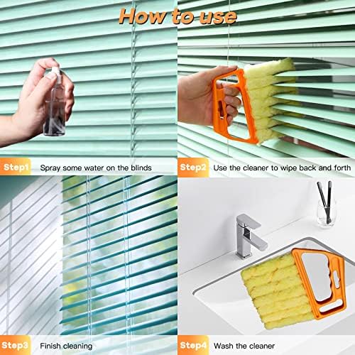 AOCEAN 2 Pcs Blind Cleaner Duster Tool, 7-Finger Dusting Cleaner - Image 3
