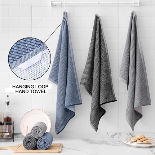 Homaxy 380 GSM Cotton Premium Kitchen Towels 6 Pack - Image 3