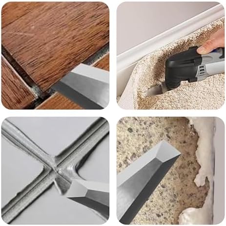5pcs Tapered Sealant Cutting Blade, Oscillating Tool Caulk Removal Blade to - Image 3