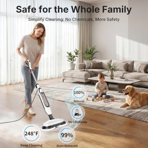 OLIXIS Steam Mop, All-in-One Scrubbing Steam Mops - Image 3