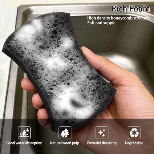6 Pack Non-Scratch Cellulose Scrub Sponge, Cellulose Sponges, Heavy Duty - Image 2