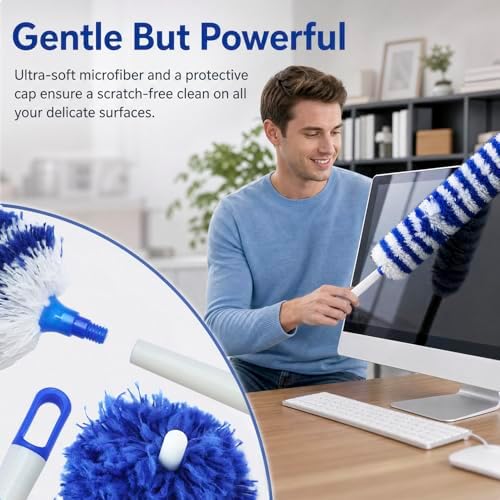 Microfiber Dusters for Cleaning, Washable Feather Duster for Household Cleaning - Image 5
