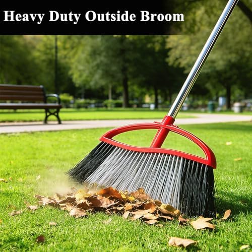 15.7" Heavy Duty Outdoor Broom, Adjustable Handle - Image 5