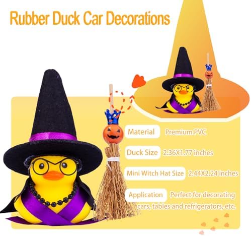 Halloween Duck Car Ornament, Rubber Duck Car Dashboard Decor - Image 2