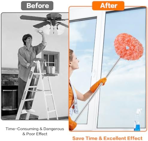 Ceiling Fan Cleaner Duster Reusable Microfiber Ceiling Fan Blade Cleaner - Image 4