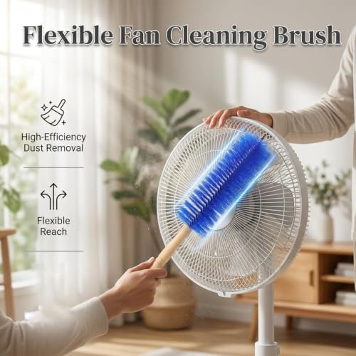 Fan Cleaning Brush with Bendable Microfiber Head, Reusable Dusting Brush - Image 3