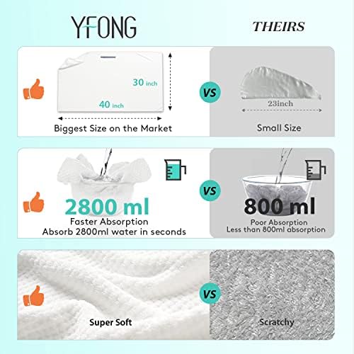 YFONG Larger Microfiber Hair Towel Wrap - Image 2