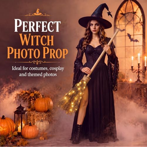 Seenelling 48" Halloween Witch Broom - Image 5