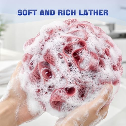 AmazerBath Loofah Sponge 60g/Piece, Exfoliating Bath Sponge Body Scrubber - Image 2