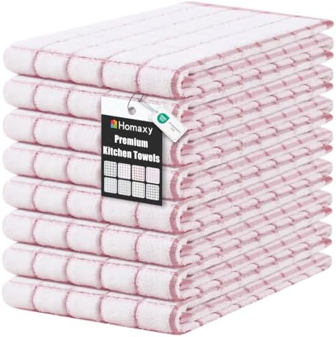 Homaxy Premium Kitchen Towels, Check Design by Homaxy