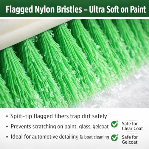 Hi-Tech 10” Bi-Level Super Soft Car Wash Brush – Non-Scratch Soft Bristle - Image 3