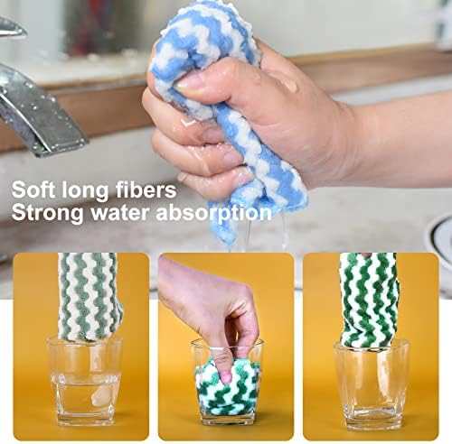 Microfiber Cleaning Cloths, 12 Pack, 10 x 10 in, Kitchen Towels - Image 5