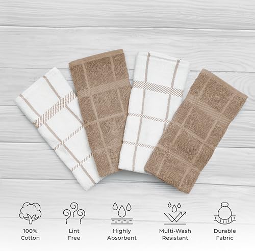 100% Cotton Terry Dish Cloth & Dish Towel, 6 Pack, Super Soft and Absorbent - Image 2