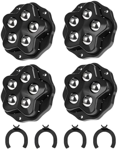 8Pcs Self Adhesive Caster Wheels Stainless Steel 360° Swivel Low Profile Rollers by YSKmanhuo