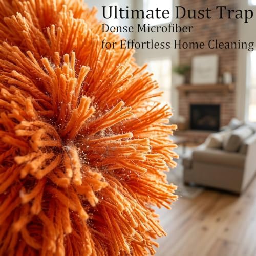 Microfiber Feather Duster for Telescopic Extendable Pole, Cleaning Duster Kit - Image 3