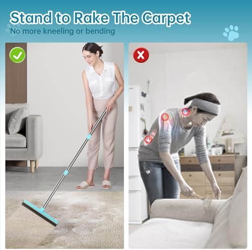 SOCCSO Carpet Rake Pet Hair Remover, 3 Pack - Image 7