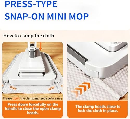 Mini-Sized Snap Mop with 10 Reusable Cloths - Image 2