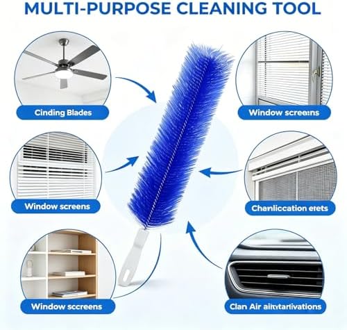 Bendable Microfiber Head, Reusable Dust Remover，Fan Cleaning Brush Washable and - Image 5