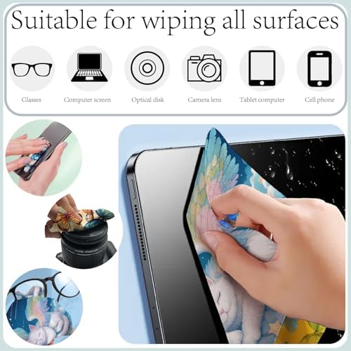 CREATCABIN 6Pcs Cat Eyeglass Cleaning Cloth Microfiber Cleaning Cloths - Image 5