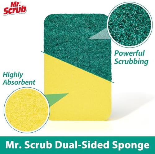 Mr. Scrub Sponges Kitchen Scrub Dish Sponge Scouring Pad, 48 Pack Cleaning - Image 4