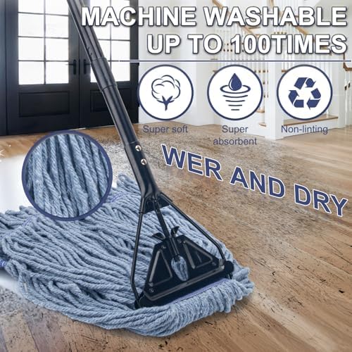 Commercial Industrial Mop for Floor Cleaning, 3 Extra Large Replacement Head - Image 3