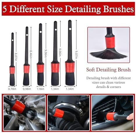 10pcs Auto Car Detailing Brush Set，Professional dusting Brush Suitable - Image 3