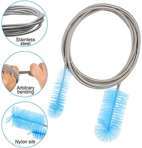 Patelai 3 Pcs Aquarium Filter Hose Brush Stainless Flexible 61 ''79 '' - Image 2