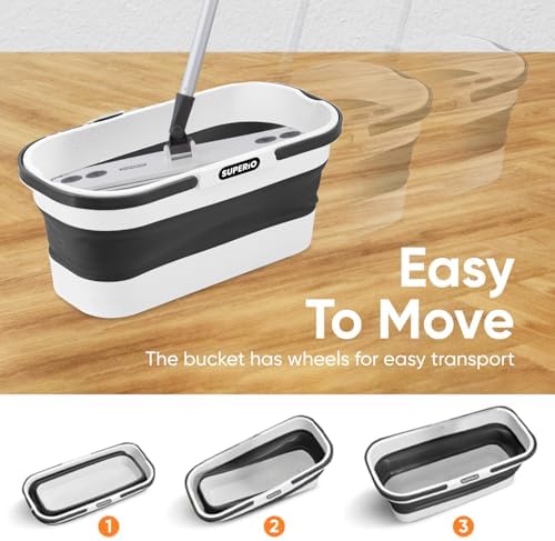 Superio Fold N' Go 10L Collapsible Mop Bucket - Image 4