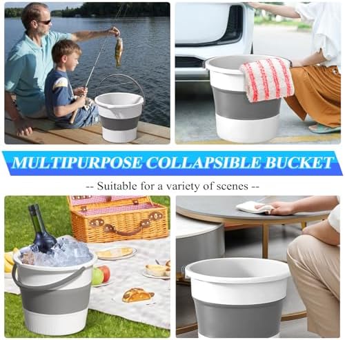 Collapsible Bucket 1.3 Gallon/5L Small Capacity Foldable Cleaning Buckets - Image 7