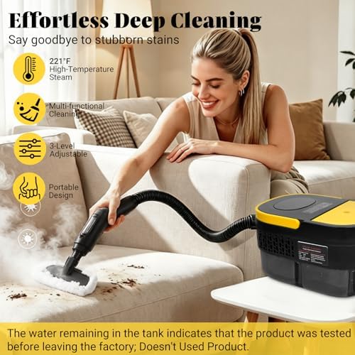 Steam Cleaner, 2500W Portable Handheld Steamer - Image 2