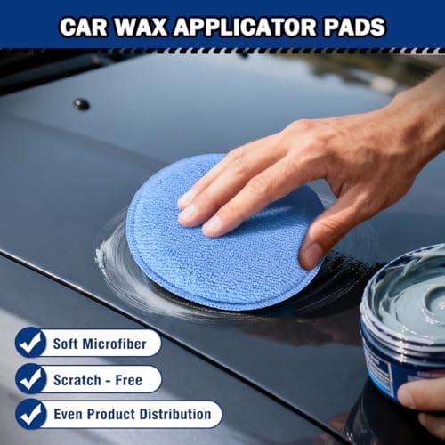 AIDEA Car Wax Applicator Pad, Microfiber Applicator Pad, Polishing Pads-12pk - Image 3