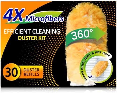 Heavy Duty Multi Surface 360°Heavy Duty 30 Duster Refills & 2 Handle, Compatible by LANARP