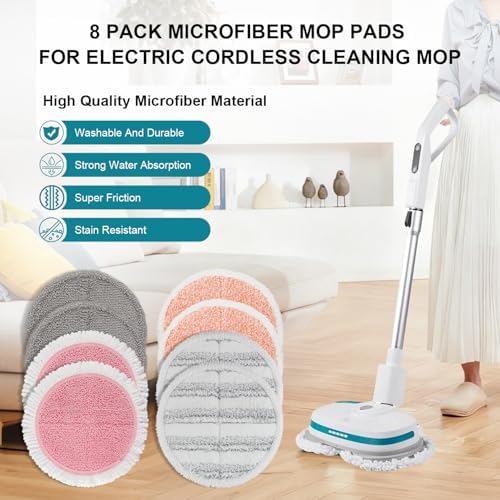 Spin Cordless Electric Mop Pads: 6.5/6.3/6 inch steam/Electric mop Pads - Image 4