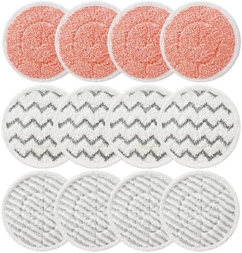 12 Pack S8001 S8201 S8000 S7001 Steam and Scrub Mop Pads by BIHARNTHomeReplacement