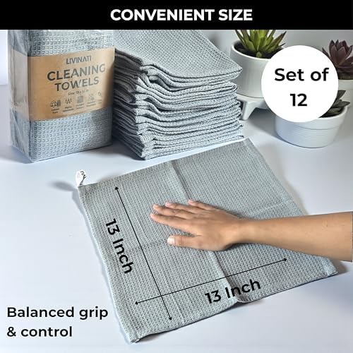 Light Gray Cotton Cleaning Rags - Image 2