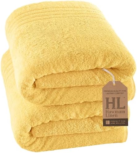 Hawmam Linen Bath Sheets Extra Large, Turkish Cotton, 2 Pack by HawmamLinen